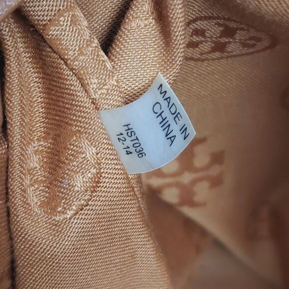 Tory Burch Marion Slouchy‎ Tote Bag East-West Bark Brown Pebbled Leather Purse - Picture 8 of 15